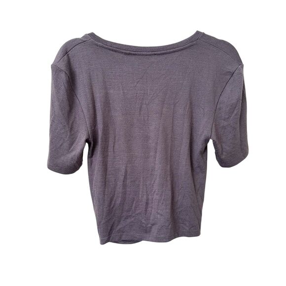 ARITZIA Wilfred Free Twist Front Top Gray Medium - Picture 3 of 5